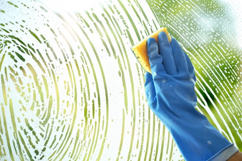 Cleaning team preparing a residential service booking