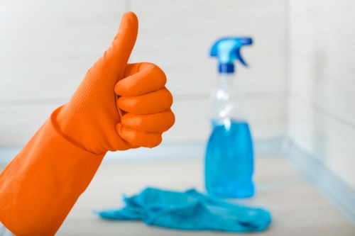 Cleaning service complaint being reviewed with attention to detail
