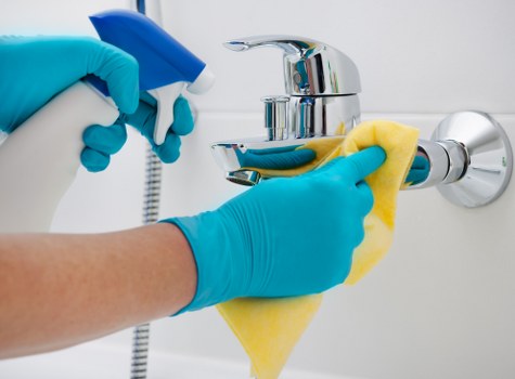 Local cleaning team maintaining a Belgravia office reception and communal areas