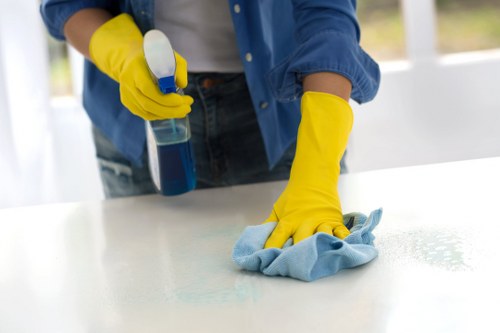 Post-construction cleaning of a Belgravia kitchen and surfaces