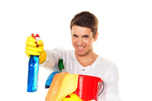 Cleaning oven racks and trays as part of a deep clean in Belgravia